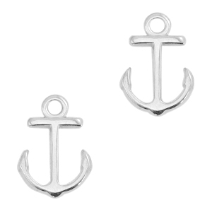Breloques en m&eacute;tal DQ ancre Argent&eacute; antique (sans nickel)
