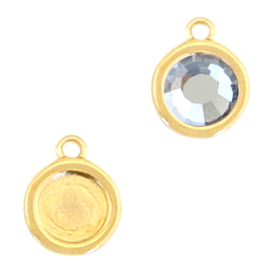 Sertis en m&eacute;tal DQ br&eacute;loques pour flatback SS20 Dor&eacute; (sans nickel)