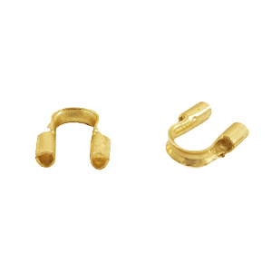 Appr&ecirc;ts en m&eacute;tal DQ wire guardian / protection pour fil 5mm (&Oslash;0.69mm) dor&eacute; (sans nickel)