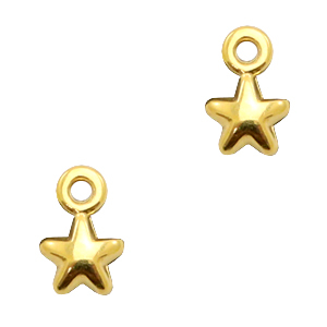 Breloques en m&eacute;tal DQ &eacute;toile Dor&eacute; (sans nickel)