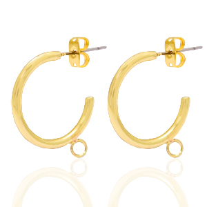 Appr&ecirc;ts en m&eacute;tal DQ cr&eacute;oles 20mm avec anneau Dor&eacute; (sans nickel)