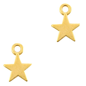 Breloques en m&eacute;tal DQ &eacute;toile Dor&eacute; (sans nickel)