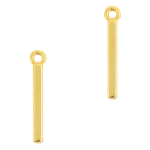 Breloques en m&eacute;tal DQ barre Dor&eacute; (sans nickel)