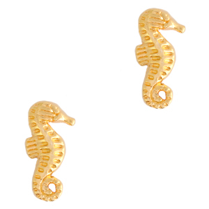 Perles en m&eacute;tal DQ hippocampe Dor&eacute; (sans nickel)