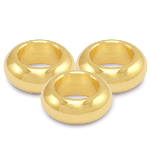 Perles en m&eacute;tal DQ 9mm Dor&eacute; (sans nickel)