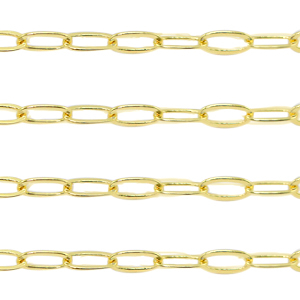 Appr&ecirc;ts en m&eacute;tal DQ cha&icirc;ne maille jaseron for&ccedil;at Dor&eacute; (sans nickel)