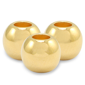 Perles en m&eacute;tal DQ 5mm Dor&eacute; (sans nickel)