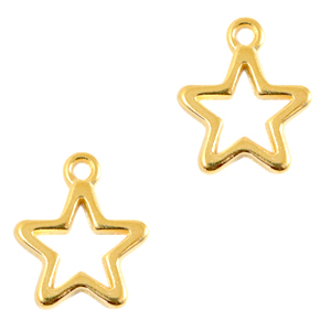 Breloques en m&eacute;tal DQ &eacute;toile Dor&eacute; (sans nickel)