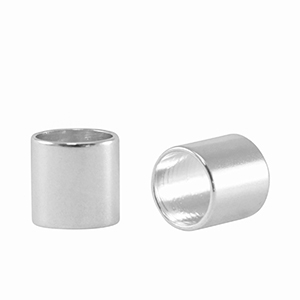 Perlen en m&eacute;tal DQ tube &Oslash;5mm Argent&eacute; antique (sans nickel)