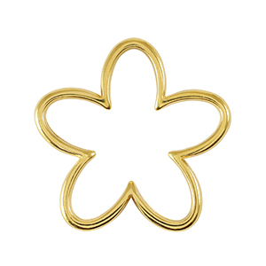 Breloques en m&eacute;tal DQ breloque / connecteur fleur Dor&eacute; (sans nickel)
