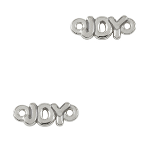 Breloques en m&eacute;tal DQ connecteur "JOY" Argent&eacute; antique (sans nickel)