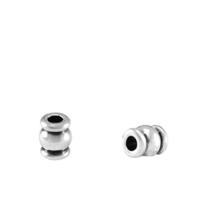 Perles en m&eacute;tal DQ Argent&eacute; antique (sans nickel)
