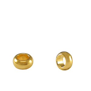 Perles en m&eacute;tal DQ spacer anneau 5mm Dor&eacute; (sans nickel)