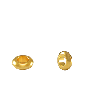 Perles en m&eacute;tal DQ spacer anneau 5mm Dor&eacute; (sans nickel)