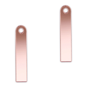 Pendentifs accroche-regard barre Rose clair m&eacute;tallique