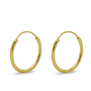 Appr&ecirc;ts en m&eacute;tal DQ boucles d'oreilles cr&eacute;oles 20mm Dor&eacute; (sans nickel)