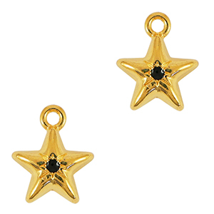 Breloques en m&eacute;tal DQ Dor&eacute;-noir (sans nickel)