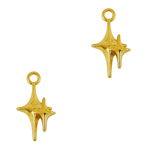 Breloques en m&eacute;tal DQ &eacute;toile Dor&eacute; (sans nickel)