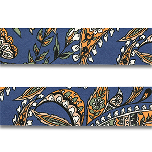 Bandana fleur et feuille Bleu