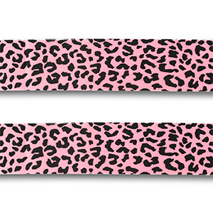 Bandana l&eacute;opard Rose-noir