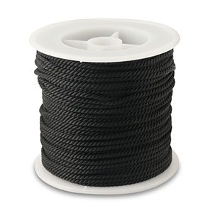Cordon tendance 2mm Noir