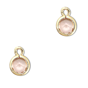 Pendentifs en verre Crystal glass rond P&ecirc;che-dor&eacute;