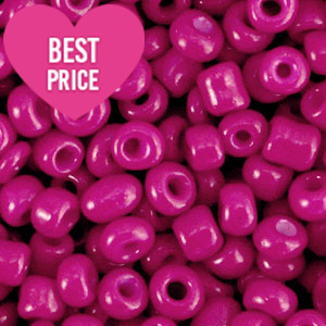 Perles de rocailles 6/0 (4mm) Rose gitane