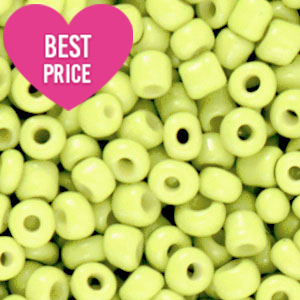 Perles de rocailles 12/0 (2mm) Jaune citron