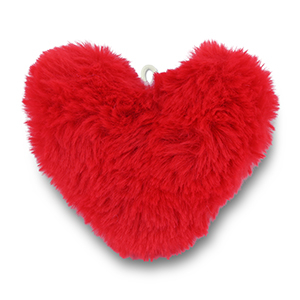 Pendentifs accroche-regard pompon c&oelig;ur Rouge