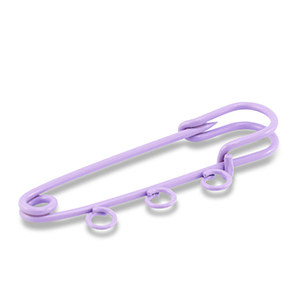 Appr&ecirc;ts color&eacute;s &eacute;pingle d&eacute;corative avec 3 anneaux Violet
