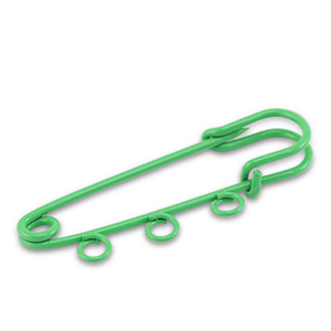 Appr&ecirc;ts color&eacute;s &eacute;pingle d&eacute;corative avec 3 anneaux Vert
