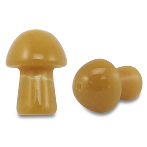 Pierres naturelles pendentifs Quartz champignon Beige marron