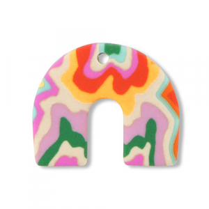 Pendentifs en polym&egrave;re arche Multicolore