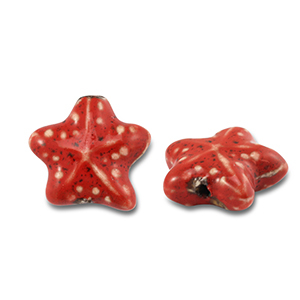 Perles en c&eacute;ramique &eacute;toile de mer Rouge