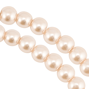 Perles en verre 6mm Beige clair