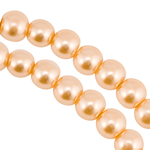 Perles en verre 4mm Orange p&ecirc;che