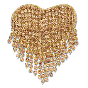 Broches c&oelig;ur Dor&eacute;