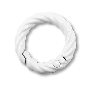 Appr&ecirc;ts color&eacute;s anneau porte-cl&eacute;s Blanc