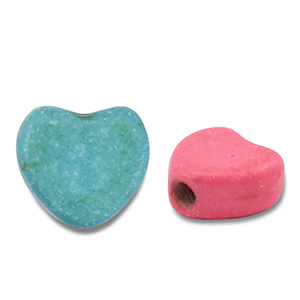 Perles en c&eacute;ramique c&oelig;ur Multicolore