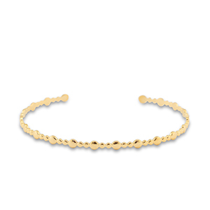 Bracelets en acier Inox jonc Dor&eacute;