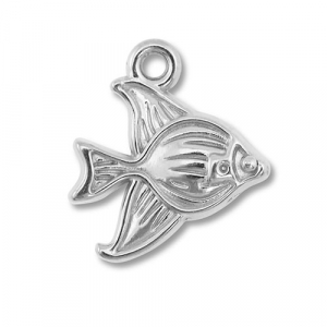 Breloques en acier Inox poisson Argent&eacute;