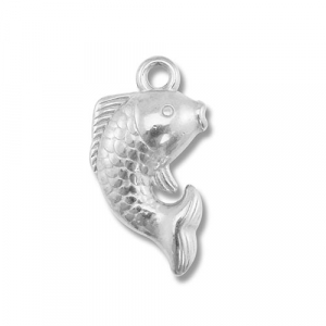 Breloques en acier Inox poisson Argent&eacute;