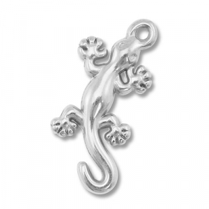 Breloques en acier Inox l&eacute;zard Argent&eacute;