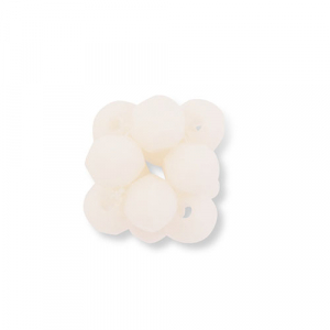 Pendentifs facett&eacute;es fleur P&ecirc;che nude