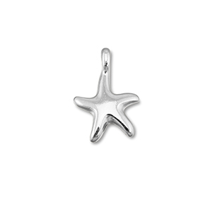 Breloques en m&eacute;tal DQ &eacute;toile de mer Argent&eacute; antique (sans nickel)