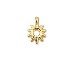 Breloques en m&eacute;tal DQ soleil Dor&eacute; (sans nickel)