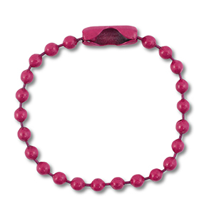 Appr&ecirc;ts color&eacute;s cha&icirc;ne &agrave; billes avec fermoir Violet magenta