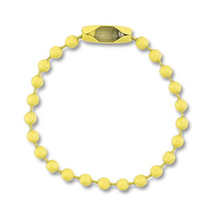 Appr&ecirc;ts color&eacute;s cha&icirc;ne &agrave; billes avec fermoir Jaune clair