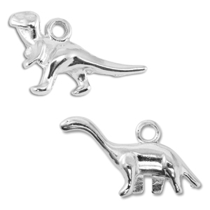 Breloques en m&eacute;tal DQ dinosaure Argent&eacute; antique (sans nickel)