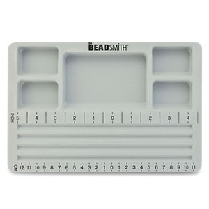 Beadsmith tableau de bijoux avec couvercle Gris